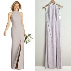 Nordstrom After Six Taupe Bridesmaid Maxi Dress Gown NWT